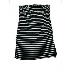 Shein Black and White Striped Mini Dress - Bodycon Short Sleeve Grunge S